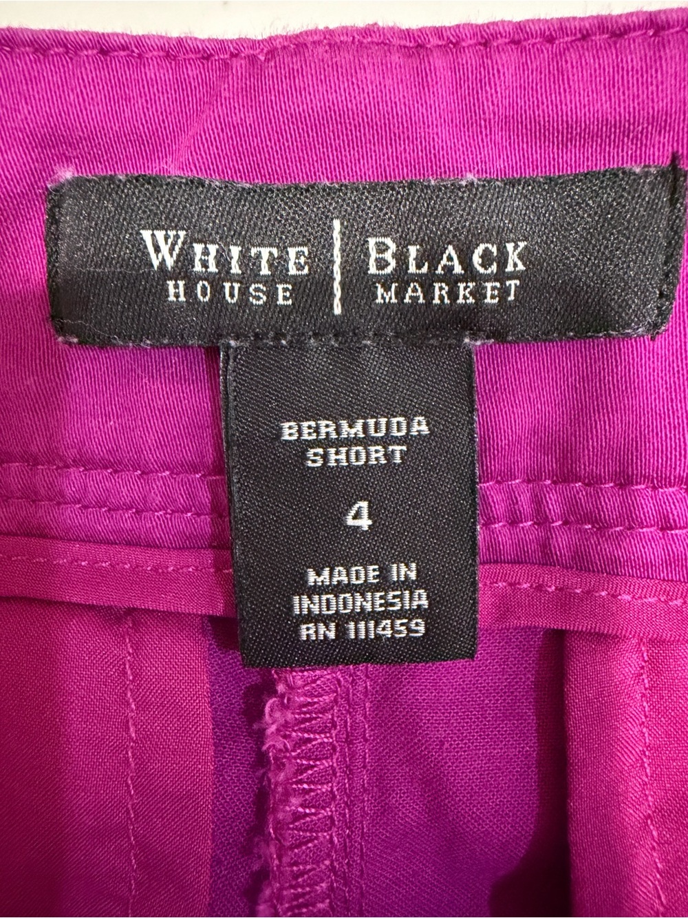 White House Black Market Fuchsia Bermuda Shorts Size 4 - Picture 5 of 14